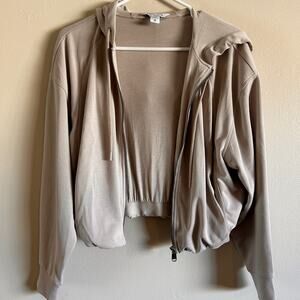 Athleta Seasoft Bubble Hem Full Zip – Cream – Size X-Small